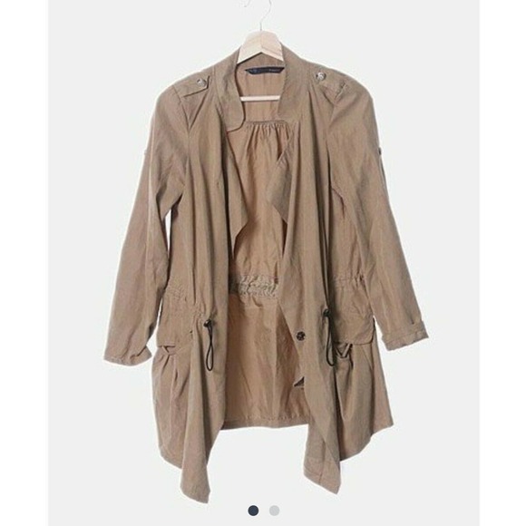E SWALLOW Women's thin Tan XL Cardigan Jacket BoHo Bohemian inspired. - Picture 1 of 11